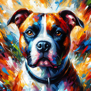 American Staffordshire Terrier Akryl Konsttryck Pussel