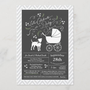 American Staffordshire Terrier Baby Shower Amstaff Inbjudningar