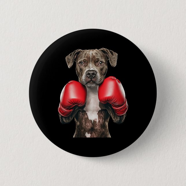 American Staffordshire Terrier Boxning  Knapp (Framsida)