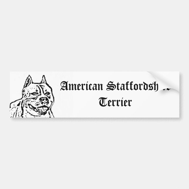 American Staffordshire Terrier dekal (Framsidan)