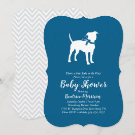 American Staffordshire Terrier Hund Baby Shower Inbjudningar