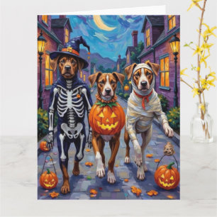 American Staffordshire Terrier Hundar Halloween Kort