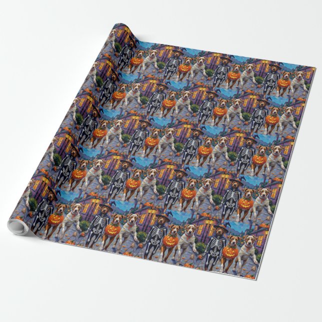 American Staffordshire Terrier Hundar Halloween Presentpapper (Utrullad)