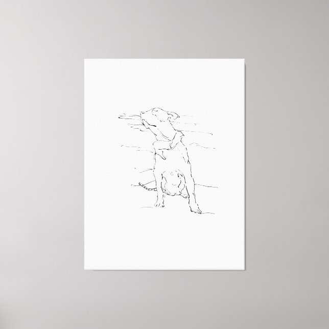 American Staffordshire Terrier-illustration Canvastryck (Framsida)