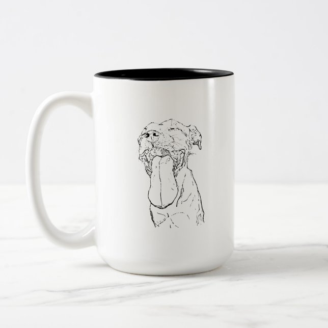 American Staffordshire Terrier-mugg Två-Tonad Mugg (Vänster)