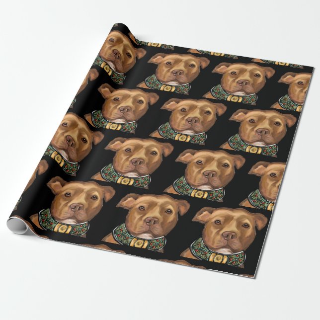 AMERICAN STAFFORDSHIRE TERRIER  PRESENTPAPPER (Utrullad)