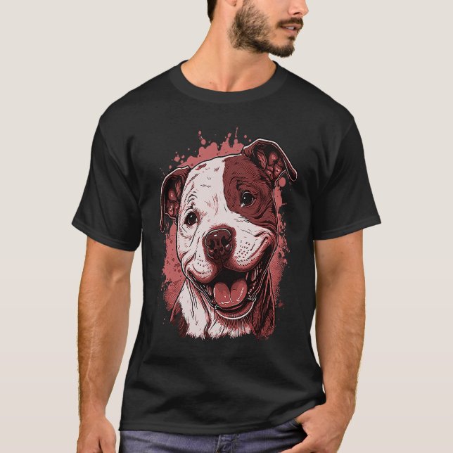 American Staffordshire Terrier T Shirt (Framsida)