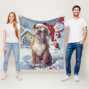 American Staffordshire Vintervonderland Jul Fleecefilt