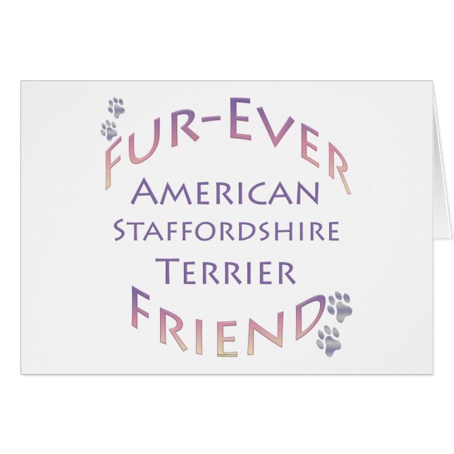 American StaffordTerrier Furever Hälsningskort (Framsidan Horizontal)