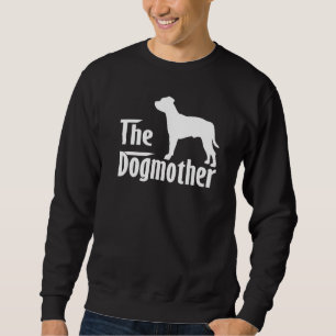American StaffordTerrier Hund Mamma Mor Lång Ärmad Tröja