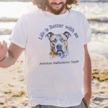 American StaffordTerrier hund mamma pappa T-Shirt