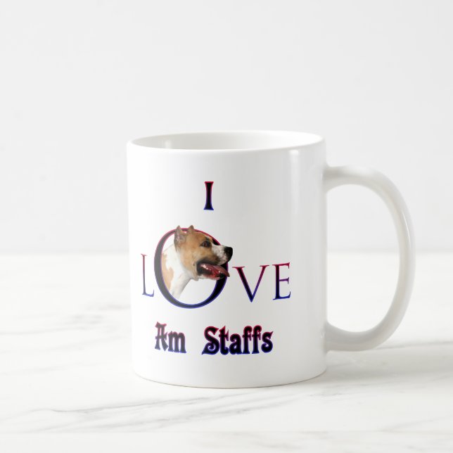 American StaffordTerrier I Kärlek Kaffemugg (Höger)