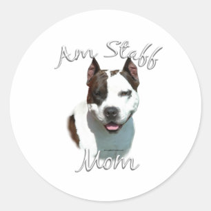 American StaffordTerrier Mamma 2 Runt Klistermärke