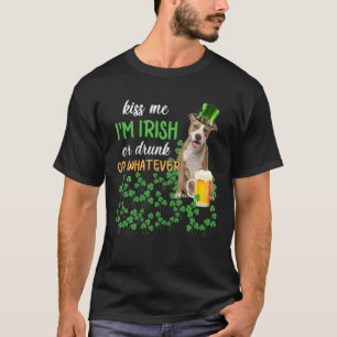 American Staffy Kiss Me jag är irländsk eller drun T Shirt