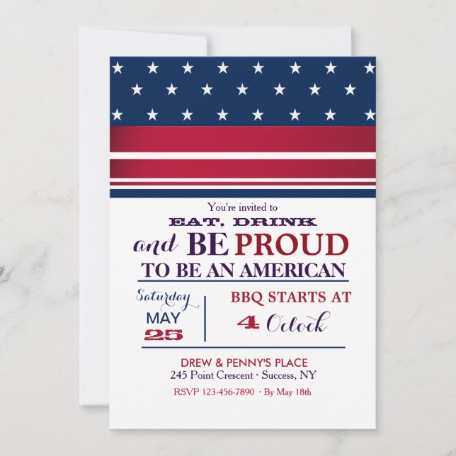 American Stars-inbjudan Inbjudningar (Framsida)