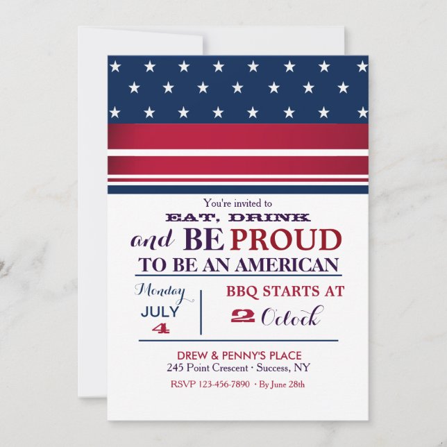 American Stars-inbjudan Inbjudningar (Framsida)