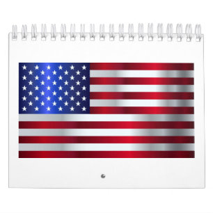American Stars och stripes Flagga Kalender