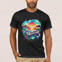 American State Map T-Shirts - Florida USA map