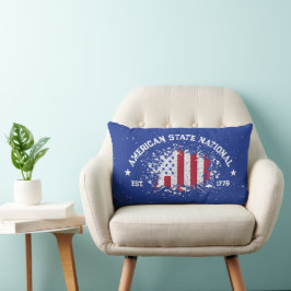 American State National Peace Flagga Splat Est 177 Lumbarkudde