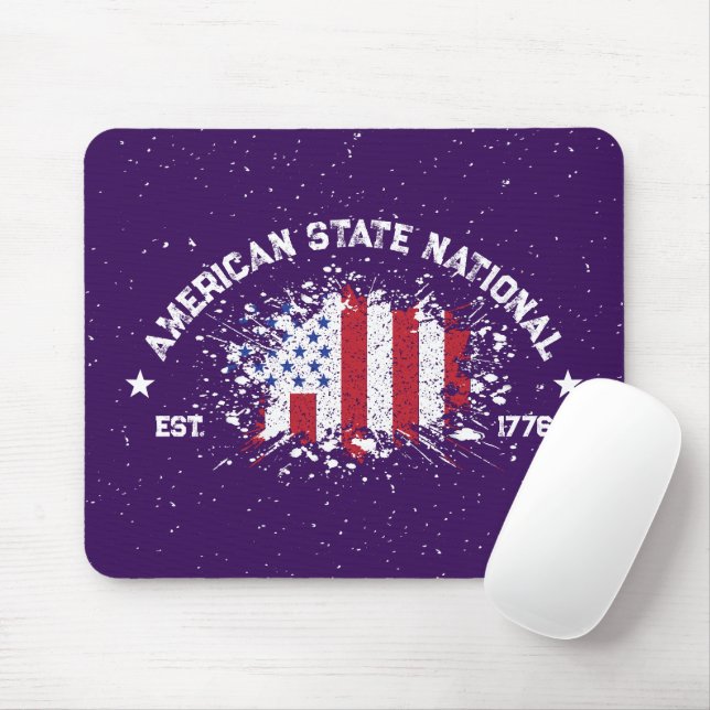 American State National Peace Flagga Splat Est 177 Musmatta (Med mus)
