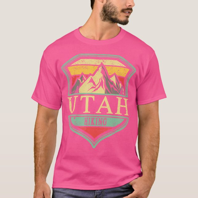American State Utah - Mountain Hiking T Shirt (Framsida)