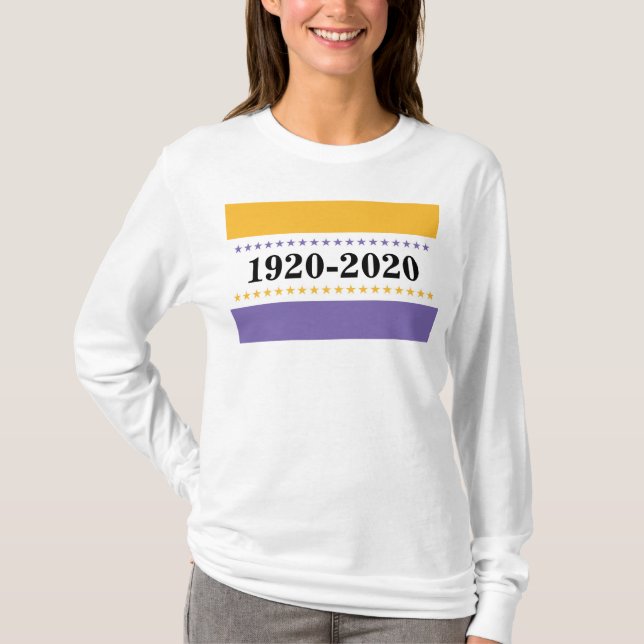 American Suffrage Victory Flagga 100 år T Shirt (Framsida)