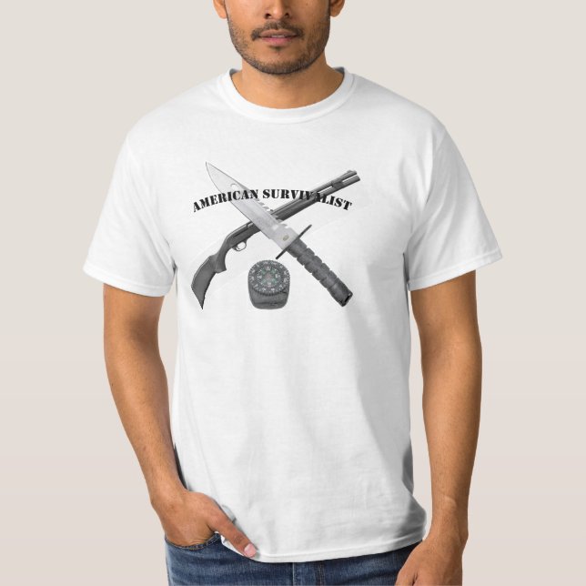 AMERICAN SURVIVALIST T SHIRT (Framsida)