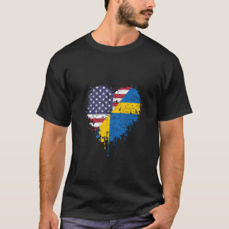 American Swedish America Usa Sweden Flag Love He S T Shirt