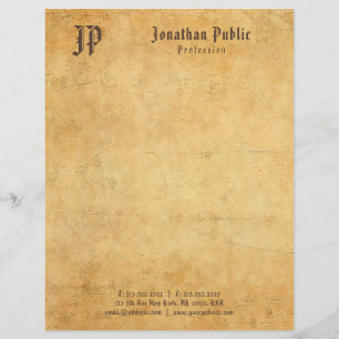 American Text Monogram Vintage Old Papper look