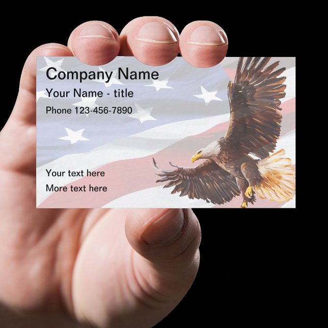 American Theme Eagle Stars och stripes Visitkort (Skapare uppladdad)