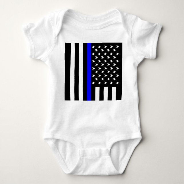 American Thin Blue Line Graphic T Shirt (Framsida)
