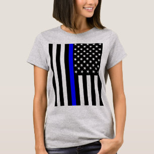 American Thin Blue Line Graphic T Shirt