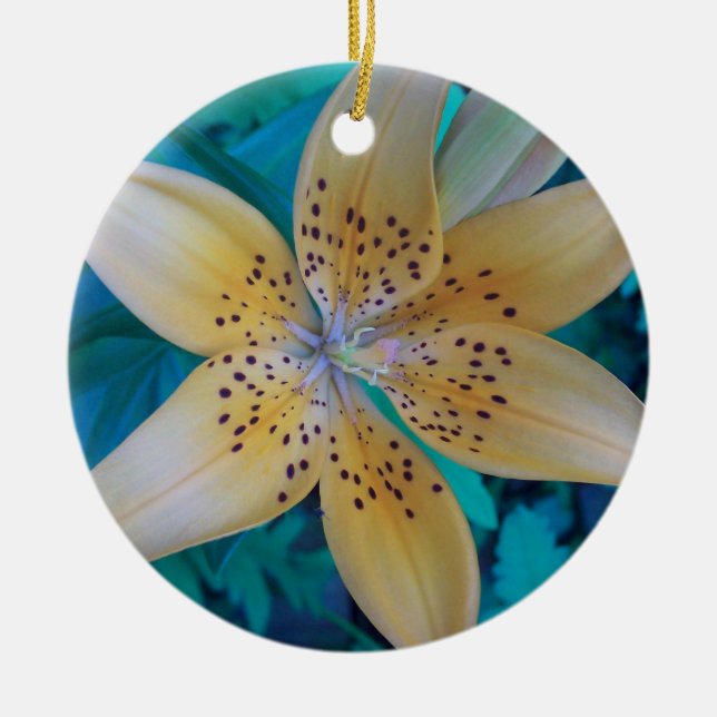 American Tiger Lily Julgransprydnad Keramik (Framsidan)