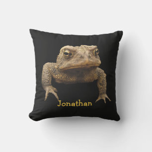 American Toad Animal Brown Black Pillow Utomhuskudde