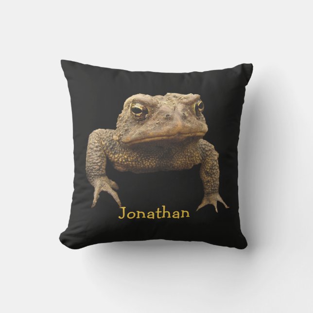 American Toad Animal Brown Black Pillow Utomhuskudde (Framsida)