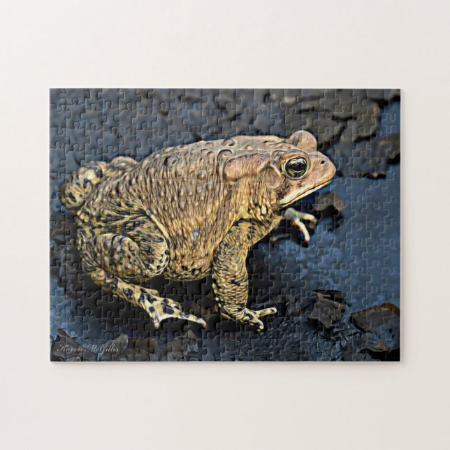 American Toad Digital Art Pussel (Horisontell)