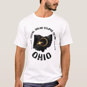 American Total Solar Eclipse Ohio 2024 Retro State T Shirt