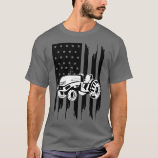 American Tractor Farmer Rancher Farmland T Shirt