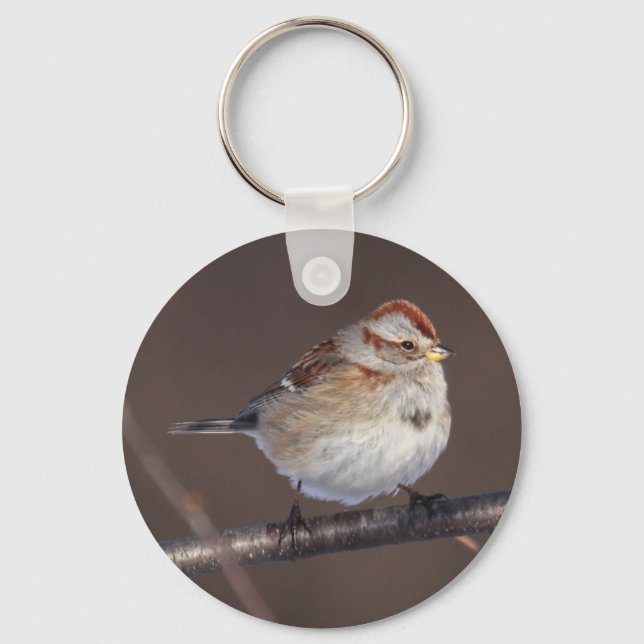 American Träd Sparrow Nyckelring (Framsida)