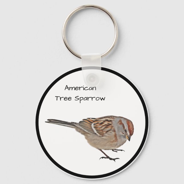 American Träd Sparrow Nyckelring (Framsida)
