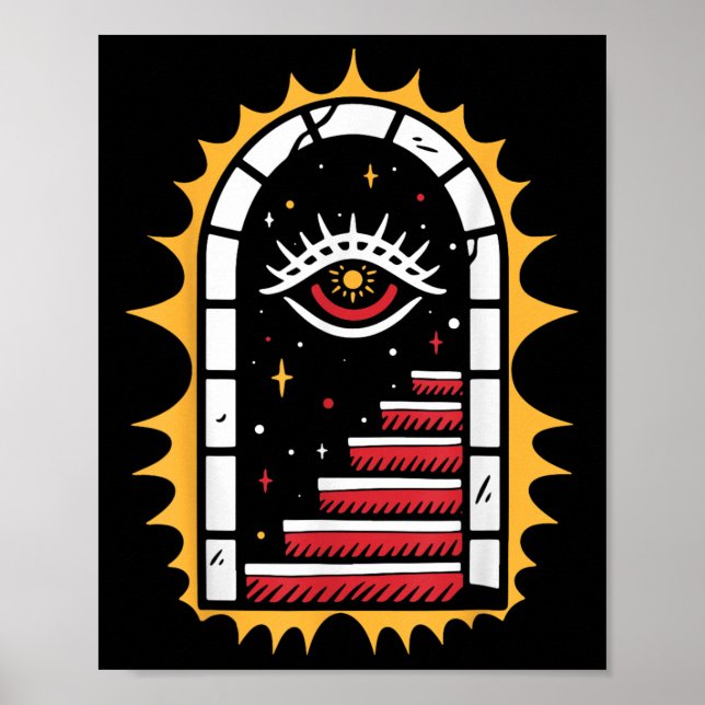 American Traditional Old school Tattoo Flash Bläck Poster (Framsidan)