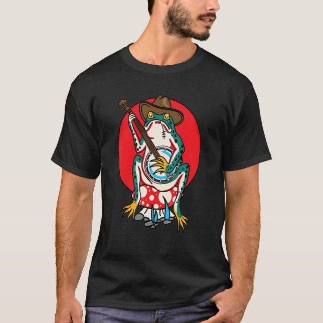 American Traditional Old school Tattoo Flash Frog T Shirt (Framsida)