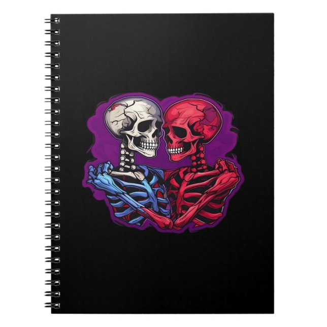 American Traditional Skeleton Holding Händer Tatto Anteckningsbok (Framsidan)