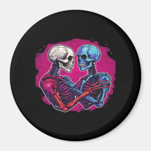 American Traditional Skeleton Holding Händer Tatto Magnet