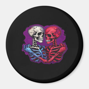 American Traditional Skeleton Holding Händer Tatto Magnet