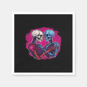 American Traditional Skeleton Holding Händer Tatto Pappersservett