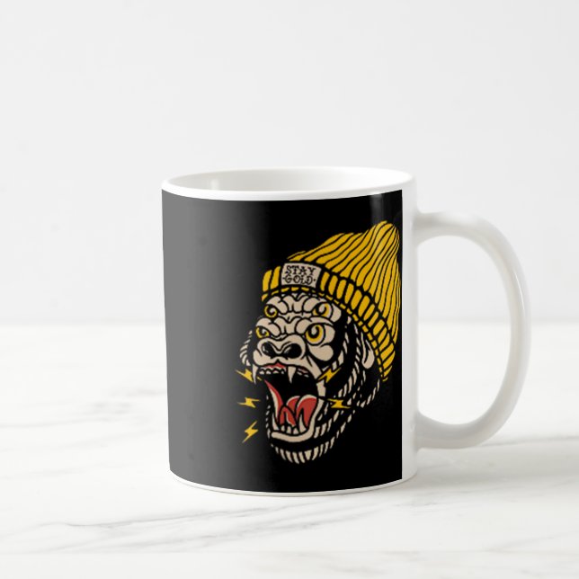 American Traditional Tatto Gorilla Alternative Ol Kaffemugg (Höger)