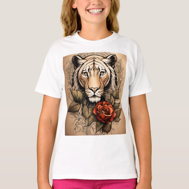 American Traditional Tattodesign T-Shirt - fet, (Framsida)