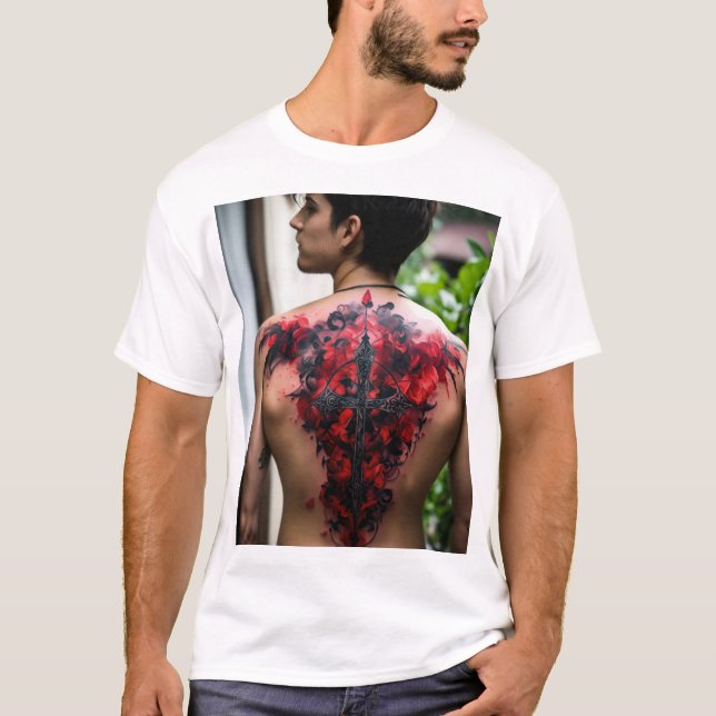 American Traditional Tattodesign T-Shirt - fet, (Framsida)