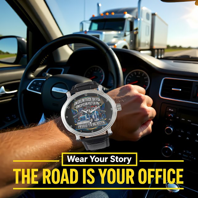 American Truck Driver, Veteran, Proud Armbandsur (Skapare uppladdad)